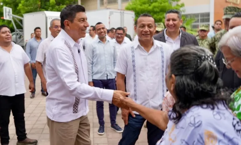 salomón jara recorre juchitán junto a autoridades federales y estatales