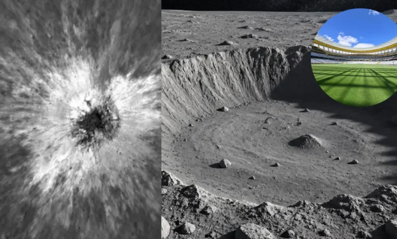 ¡Un impacto brutal en la Luna! Descubren gigante cráter recién formado del tamaño de dos canchas de futbol