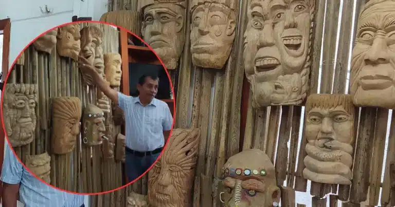 La madera que susurra misterios y leyendas en Tamulté de las Sábanas (Foto de Felipe Rosales)
