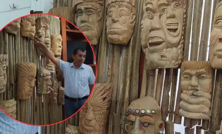 La madera que susurra misterios y leyendas en Tamulté de las Sábanas (Foto de Felipe Rosales)