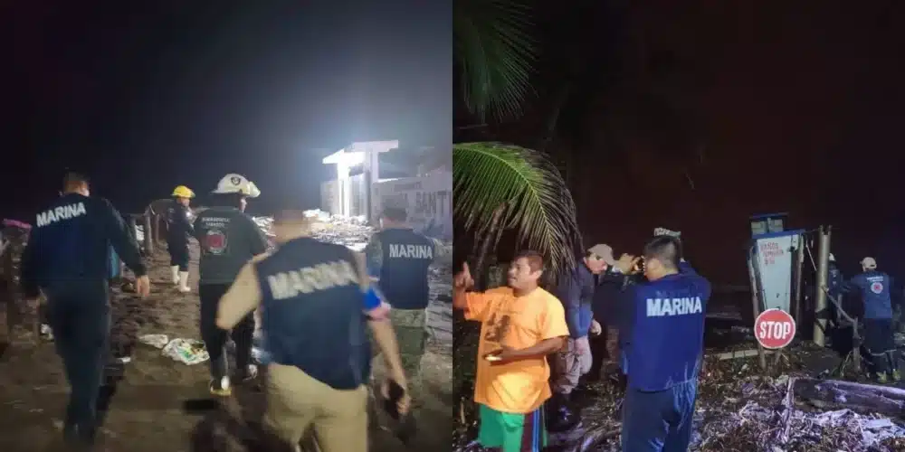 Frente frío 2 golpea la costa de Tabasco, auxilian a 30 familias (Foto de cortesía)