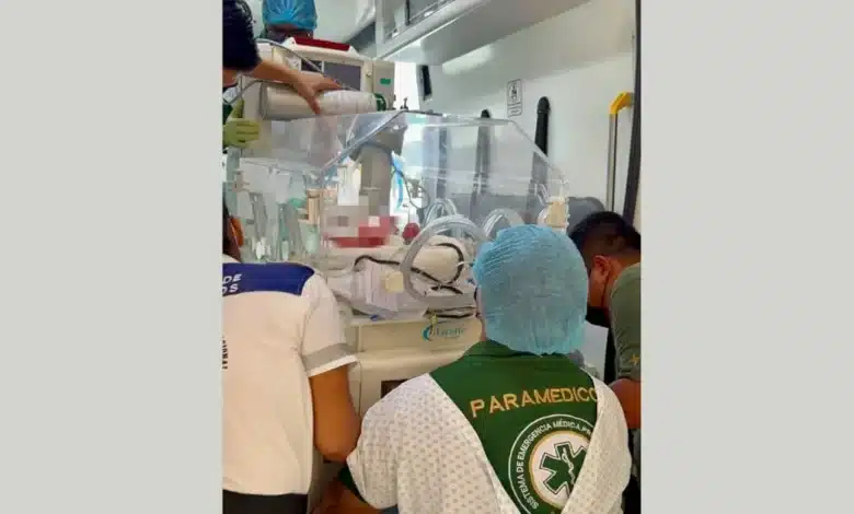 Salvan a recién nacido en operativo médico de alta precisión