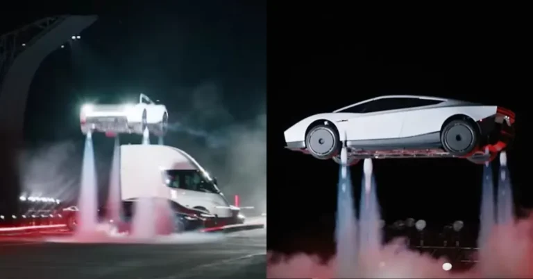 Elon Musk presenta Tesla Roadster ¿El auto volador? (Fotos de internet)