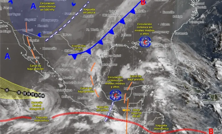 huracán rachel se aleja de méxico, pero habrá lluvias