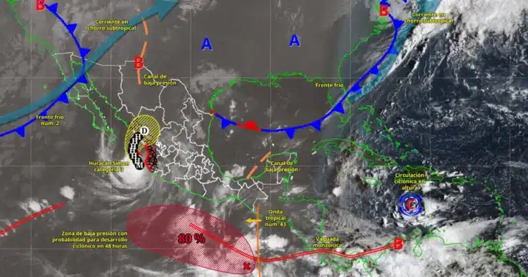 huracán simon desata lluvias muy fuertes en jalisco, sinaloa y nayarit