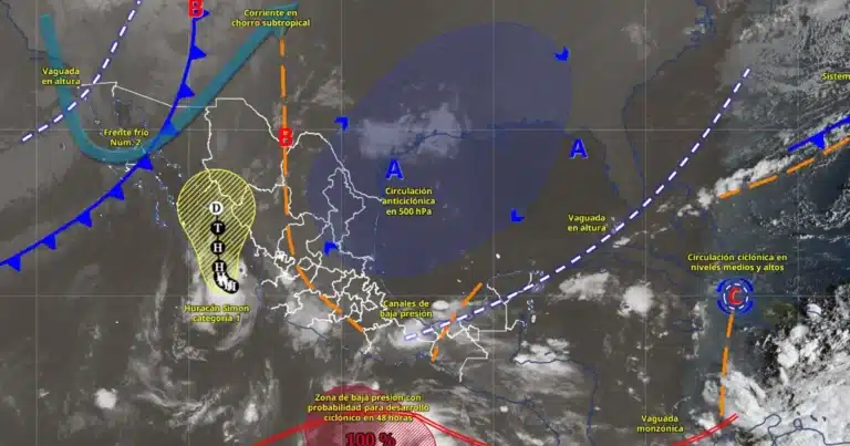 huracán simón y frente frío 2 desatan fuertes lluvias en méxico