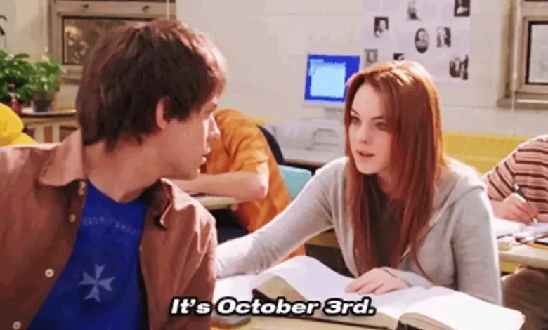 lindsay lohan recrea escena de mean girls por el 3 de octubre
