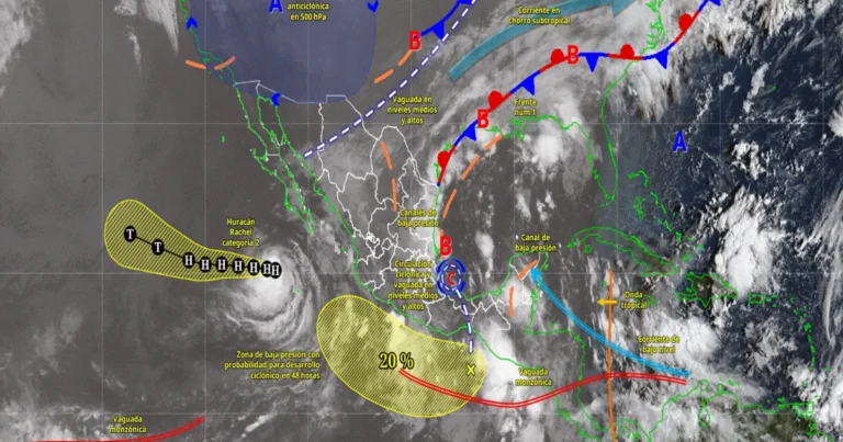 lluvias intensas afectarán a varios estados de méxico