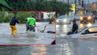 video recolectores de basura rescatan a automovilista arrastrado por la corriente en monterrey